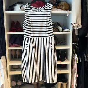 Old Navy Blue and White A-Line Dress